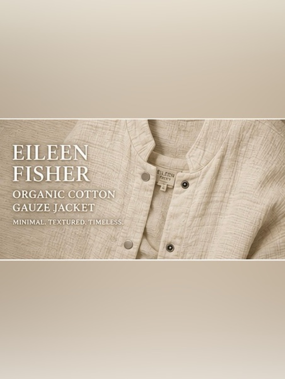 Eileen Fisher_Organic Cotton Gauze Jacket Size XL - Picture 2 of 6